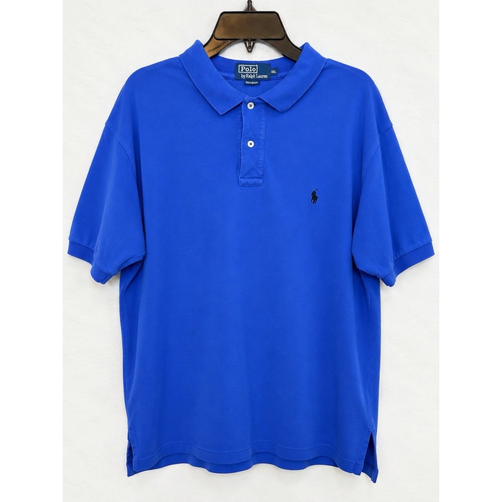 Polo Ralph Lauren Men's XXL Blue Short Sleeve Pony Logo Cotton Polo Shirt